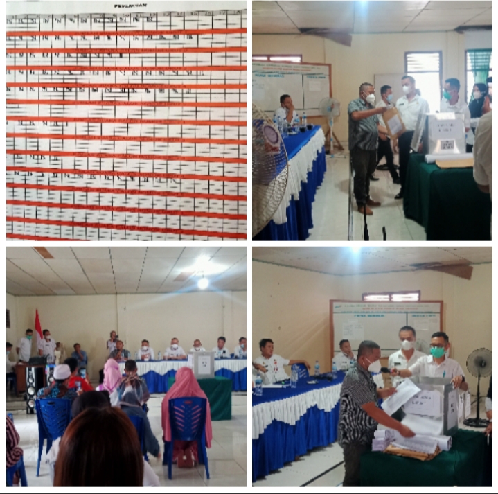 Suasa perhitungan suara ulang (PSU) di Kantor Camat Lolayan