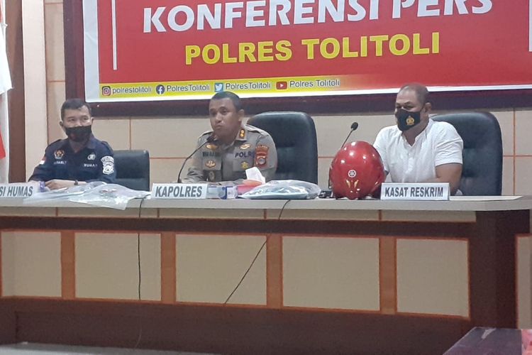 Konferensi Pers yang digelar polres Tolitoli terkait kasus yang menimpa dr.Faisal