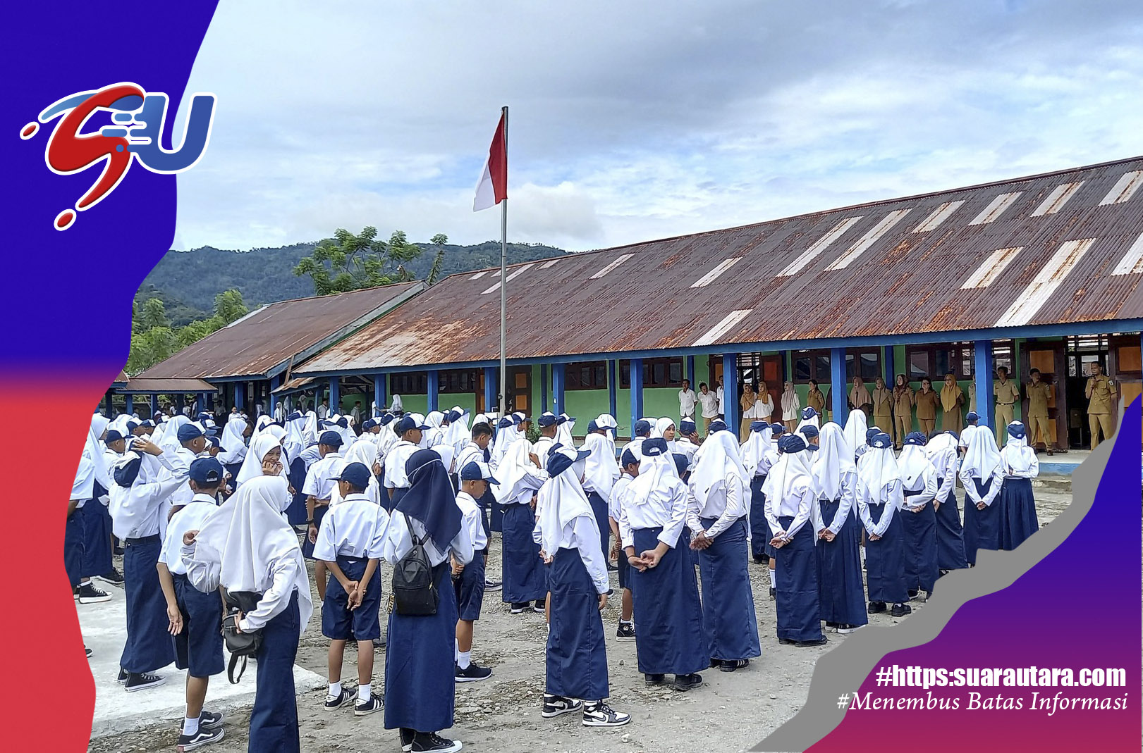 Ratusan siswa-siswi baru yang mengikuti kegiatan MPLS hari pertama, Senin (11/7/2022) Foto : Ist