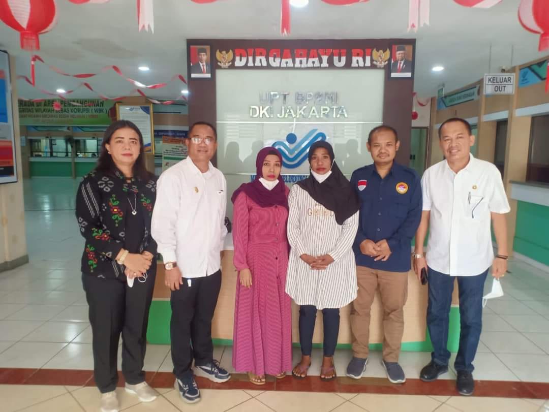 Wakil Bupati Sigi Dr. Samuel Yansen Pongi, SE.,M.Si di dampingi Wakil Ketua TP.PKK Kabupatem Sigi Ibu Roro Istanti S.Sos dan Asisten Administrasi Ekonomi dan Pembangunan Setda Kabupaten Sigi H.Iskandar Nongtji, ST.,MT berkunjung ke Kantor BP3MI DKI Jakarta, Jalan Pengantin Ali No.71, RW.6, Ciracas, Kecamatan Ciracas Jakarta Timur 