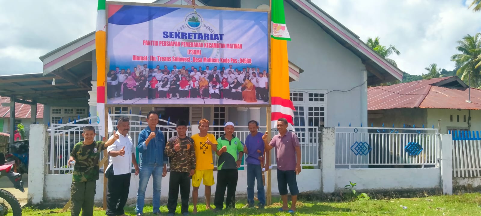 Sekretariat Panitia Persiapan Pemekaran Kecamatan Matinan (P3KM) di desa Matinan Kecamata Gadung.