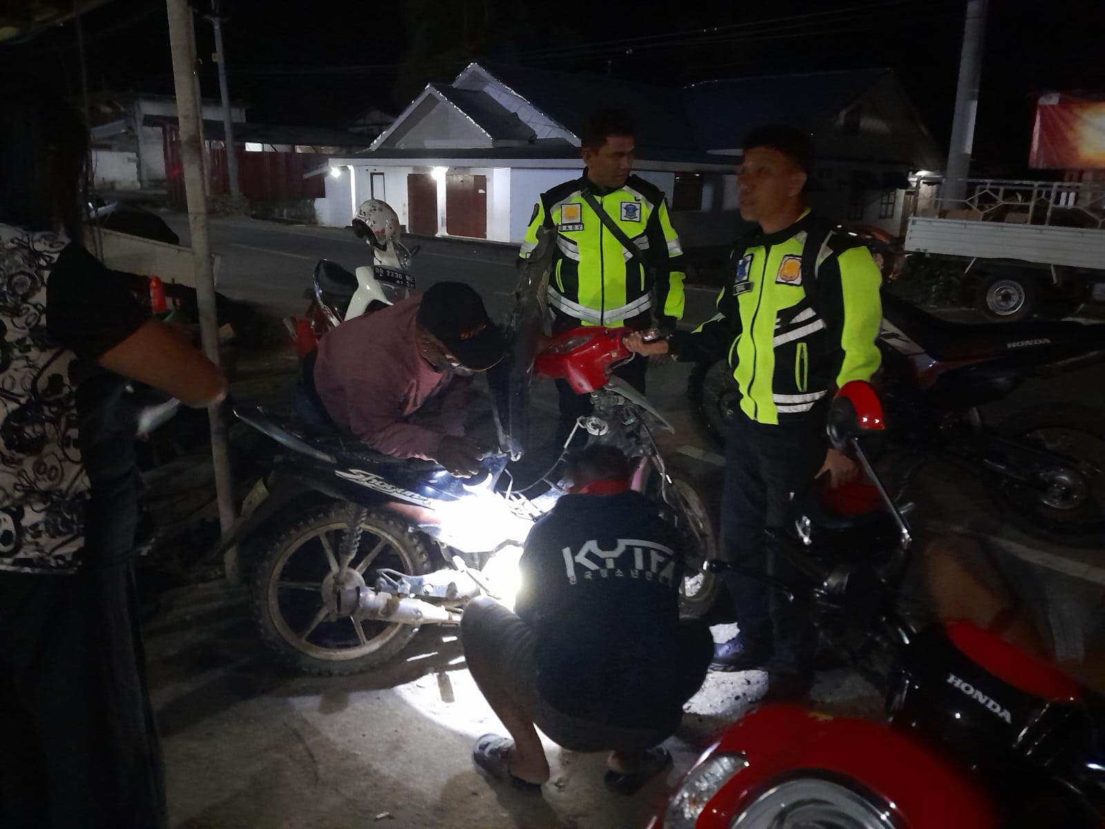 Penindakan knalpot racing oleh Satlantas Polres Boltim