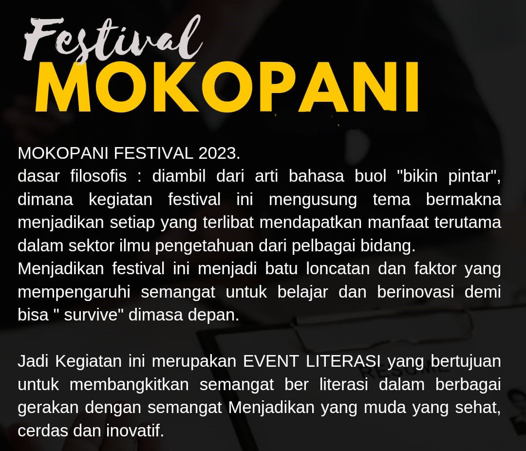 Moh. Reza Fajar Satrio (Project Manager Mokopani Fest 2023)