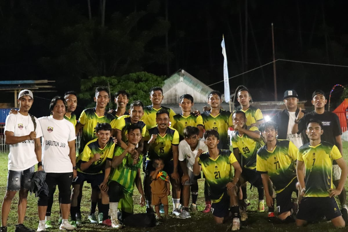 Sinar Muda Labuton FC usai laga melawan Suara Hati Pandangan FC, Kamis (6/7)