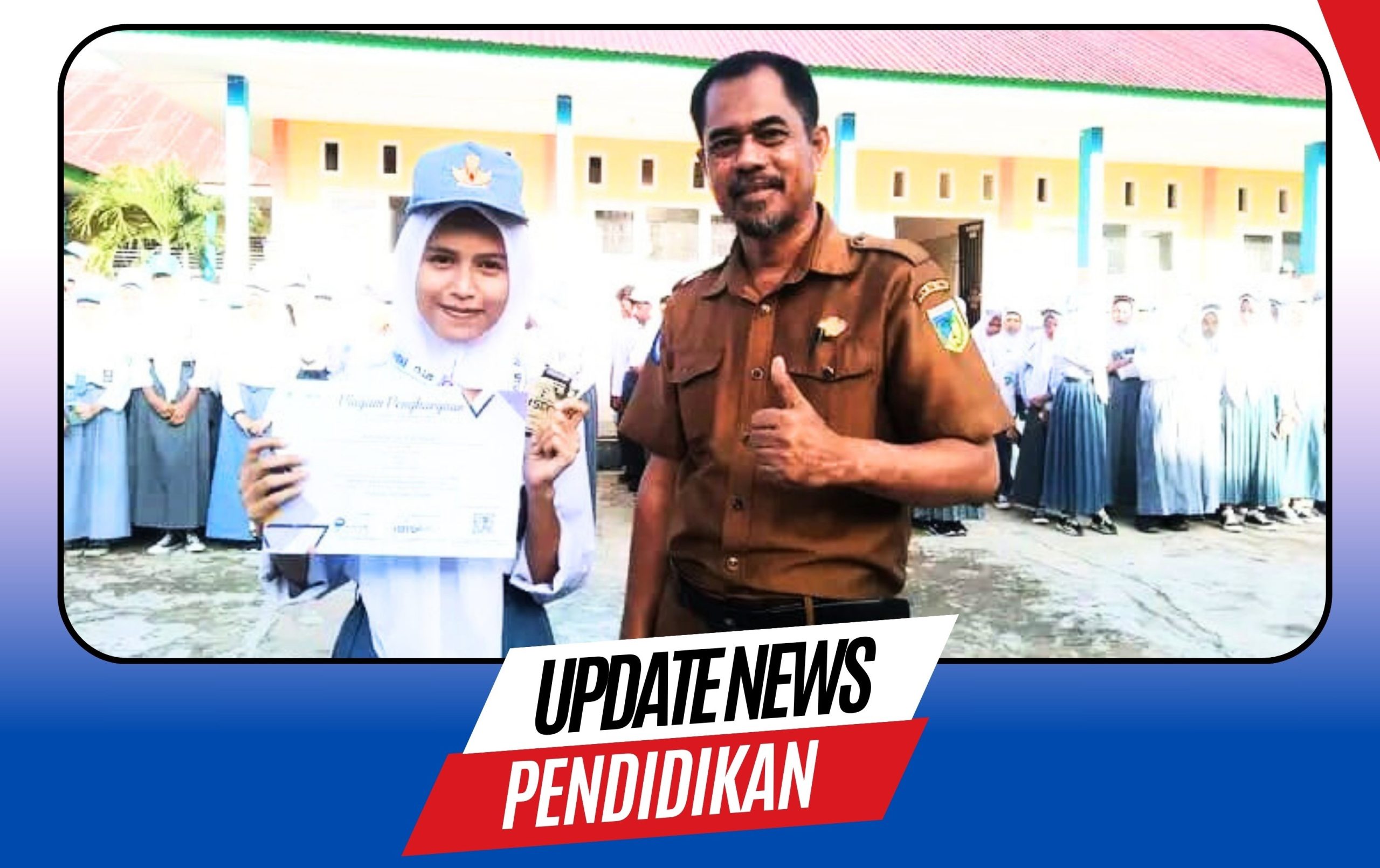 Rahmatia k Alamat besama kepala SMAN 1 Biau, Dodi Supardi S,Pd M.Pkim.(Foto :IST)