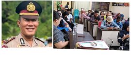 Foto Kasat Intelkam APK Usman.SH Memantau para peserta pengurusan SKCK.