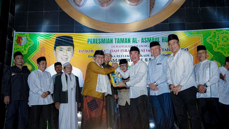 Zikir Akbar Peringati Isra Mi’raj, Bupati Sigi Resmikan Taman Al-Asmaul Husna Desa Binagga