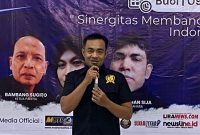 Kasubsi Penmas, Iptu Ridwan, S.IP saat memberikan sambutan mewakili Kapolres Buol pada acara syukuran HPN, Minggu (2/2/2024)