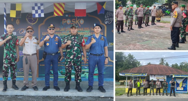 Foto Danramil Bersama Jajarannya dan Kapolsek Memantau Pos lebaran dan Rumah pemenangan Masing-masing Paslon