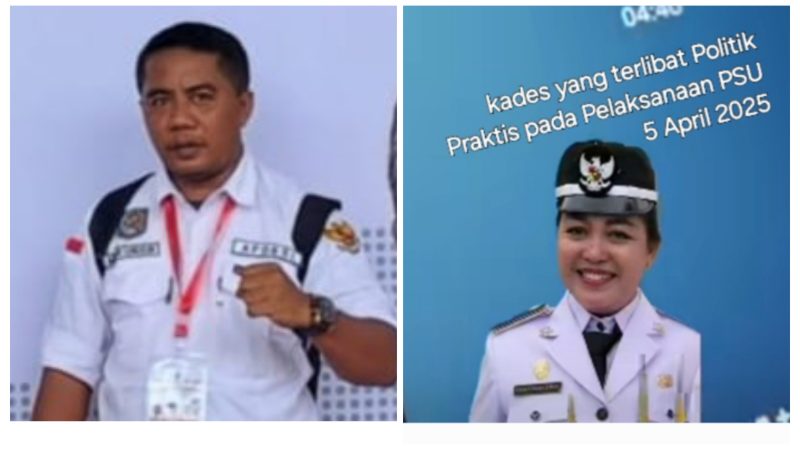 Foto Sekertaris APDESI Banggai Bersama Kades yang di pakai paslon 03