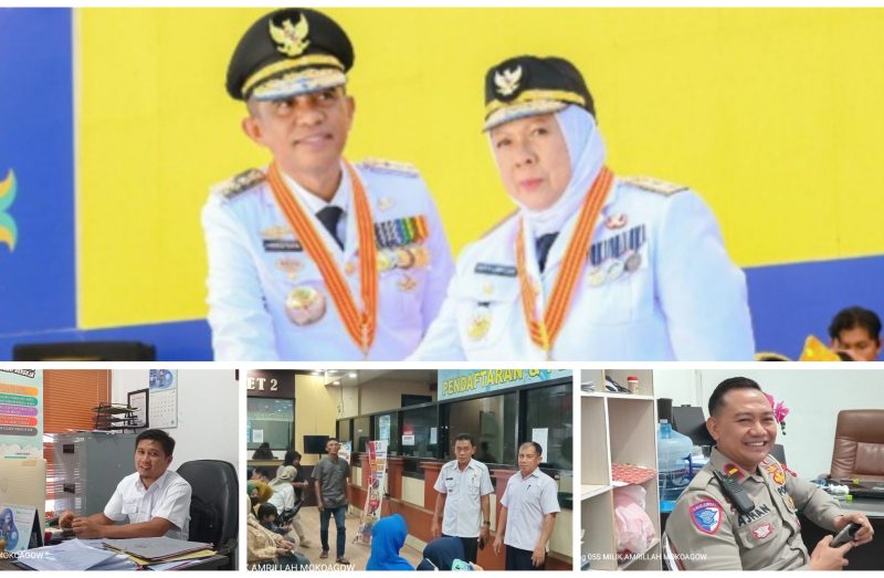 Foto Gubernur dan Waki Gubernur Sulteng serta Tiga pejabat Samsat Luwuk