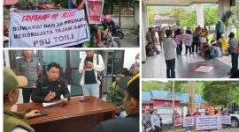 Foto masa aksi di kantor DPRDbanggai dan Bawaslu 