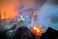 Puluhan Kios dan Lapak di Pasar Lolak Hangus Terbakar