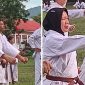 Foto Saat halima ineng dalam mengikuti serangkaian latihan kenaikan sabuk