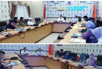 Foto Moh Ramli Tongko Saat Memimpin Rapat Atas Arahan Bupati Petakan Lahan Makan Bergizi Gratis Program Presiden.