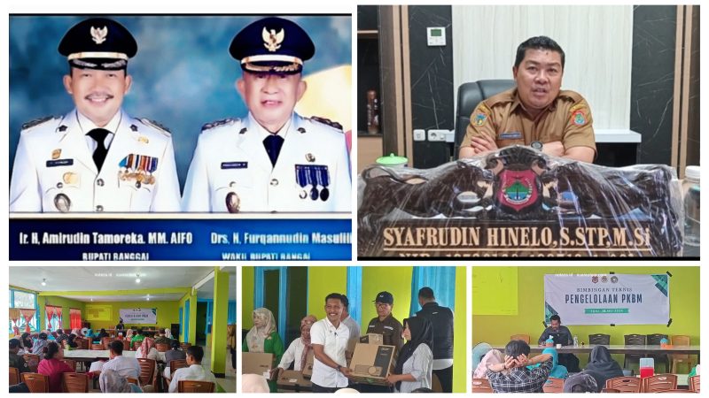 Foto Bupati banggai bersama Kadisdikbud dan Kabid paud dan pnf serta narsum rastono
