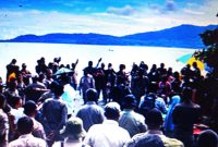 Upaya Penertiban Para Pedagang di Tanggul Uentanaga Bawah, Kecamatan Ratolindo Kabupaten Tojo Una Una, Sabtu (10/5/2025) Foto ; JPSulteng)