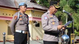 Kapolres Buol, AKBP Irwan, S.I.K, M.H, M.Tr.Opsla yang bertindak selaku Inspektur Upacara