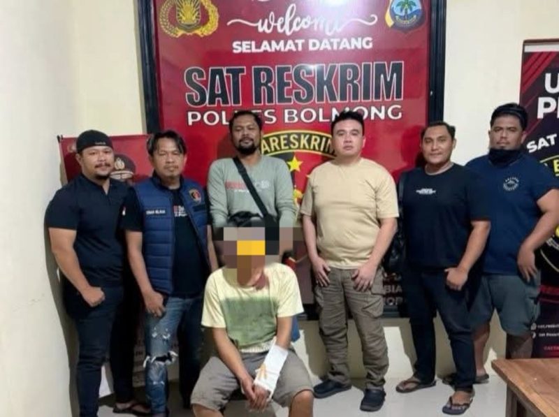 Pelaku SM diamankan oleh Resmob Polres Bolmong.