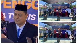 Foto Kepala Kanwil Ditjenpas Sulteng, Bagus Kurniawan, dan disaksikan oleh aparat penegak hukum serta pejabat lintas instansi.