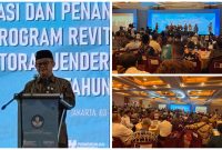 Foto Mentri Memberikan sambutan di hadapan para Kadis dan Perwakilan nya seluruh Indonesia 