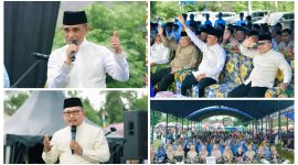 Foto Saat Gubernur sulteng dan Bupati Banggai Menyapa Jamaah yang hadir di dampingi Wabup Banggai