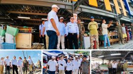 Foto Bupati Ir Hi Amirudin didampingi Kadis PUPR Banggai I Dewa Supartiagama Tinjau lokasi Pasar moderen