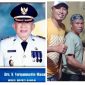 Foto Saat pengurus menyerahkan bantuan pada anak-anak yatim