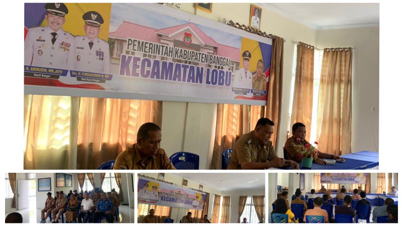 Foto Camat Lobu Pimpin Rapat terkait Surat Edaran Bupatidirangkaikan rapat persiapan Porkab 2025.