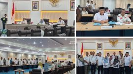 Foto Wakil Gubernur Sulteng dr Hj Reny Lamajido dan Kabag Biro Administrasi Pembangunan serta Kabag Pembangunan 