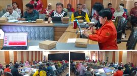Foto Kaban Bapeda Sulteng Saat Buka kegiatan RKPD 2025 bersama Kaban Bapeda banggai Moh.Ramli Tongko tampak Asisten II Mujiono Lasitata. Dan Kaban BPKAD Drs Damri Dajanun