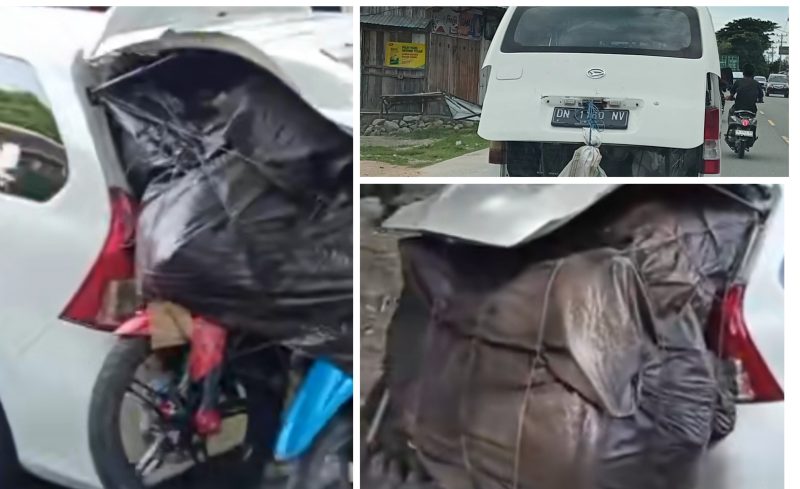 Foto Ini salah satu Contoh Mobil Avanza muat 3 motor 