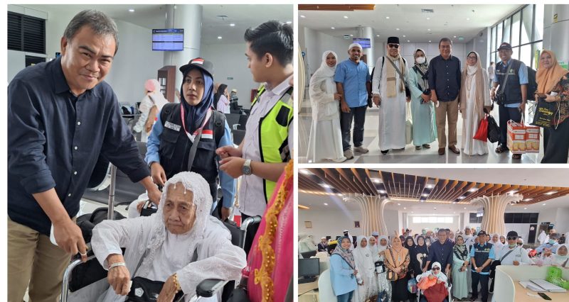 Foto Sekda Saat lepas Jamaah Haji Menuju Bandara SAA Luwuk dari Bandara SIS Al Jufri palu
