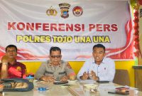 Polres Tojo Una-Una (Touna) gelar Konferensi Pers (Foto:Agung Dilapanga)