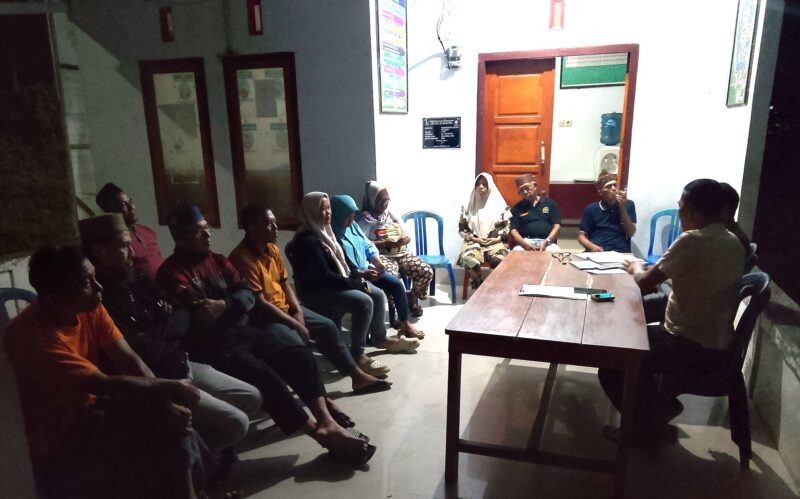 rapat evaluasi persiapan pembangunan JUT.(Foto;HumasPemdesTAdoy1)
