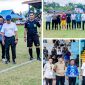Foto Saat Wabup lakukan tendangan bola pertama di mulanya pertandingan 