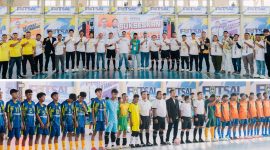 Foto Saat di laksanakan pembukaan oleh Ketua Futsal Banggai dan para pemain futsal