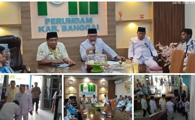 Foto Bupati Amirudin Bersama Plt Direktur DPAM Drs H Damri Dajanun.M.S.i serta Plt Kaban BKD Banggai Safrudin Hinelo.S.STP.M.Si