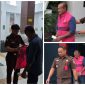 Foto Tersangka Arwin Alimun Dalam perjalanan menuju lapas