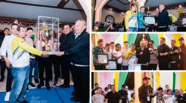 Foto tampak Wabup Drs H Furqanuddin bersama Rapat unsur forkopimda serahkan piala bergilir ke secam kecamatan luwuk