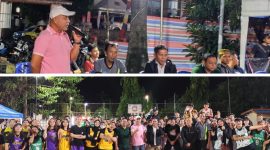 Foto Mewakili Bupati Banggai Kadispora Drs Moh.Yori Ntoi Buka Kejuaraan Basket Piala Bupati Cup
