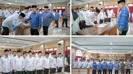 Foto Saat Bupati Ir H.Amirudin MM mengalaminya Ketua dan pengurus yang baru di lantik 