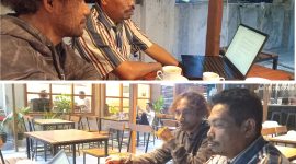 Foto Rastono Sumardi (Ketua Komunitas Kreator Era AI) dan Andri Lasaadi (Manager PT. Digital Mandiri Sulawesi).
