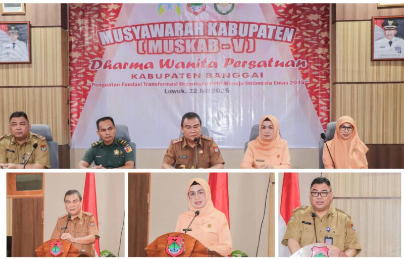Foto Sekda banggai Moh.Ramli Tongko,Ketua PKK - Syamsuarni Amirudin Ketua DPW Diana Ramli Tongko, Kadis BKKBN Faisal Karim