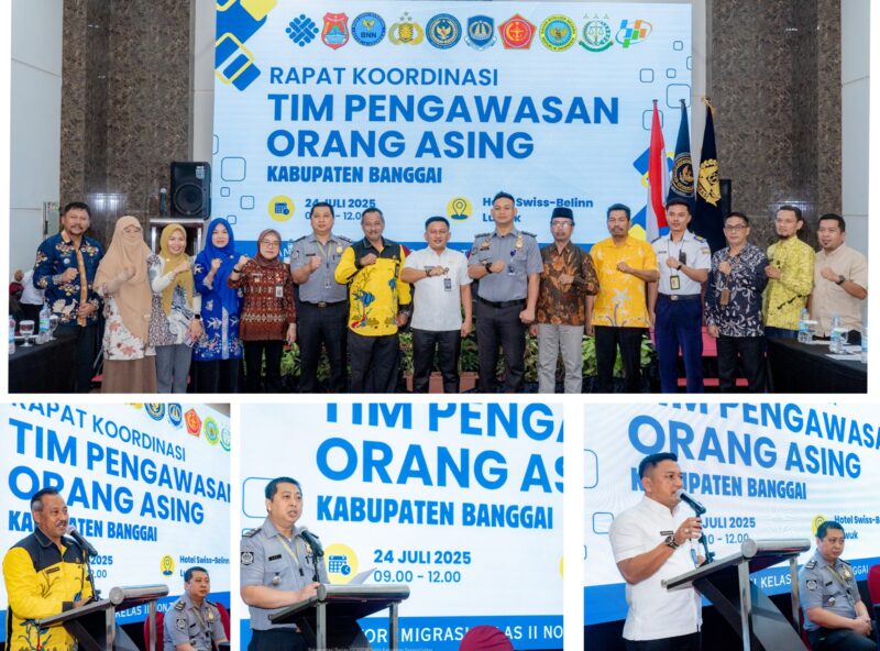 Foto Bersama Asisten II Mujiono Lasitata, Dirjen Imigrasi Sulawesi Tengah melalui Kabag TU, Andi Zulfikar Rasdin, dan Kepala Imigras Klas II Banggai