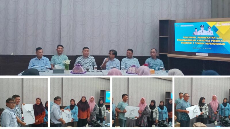 Foto Kadisdikbud banggai Safrudin Hinelo,, perwakilan JOB Tomori,Kabid Paud dan Pnf Syamsul Bahri Lanta, dan dua  narasumber