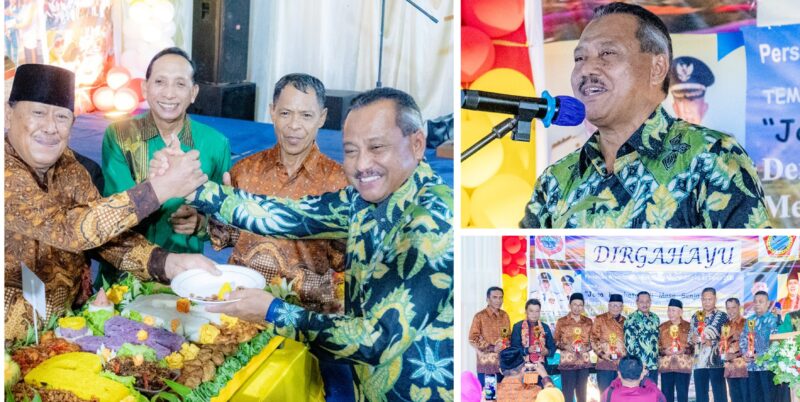 Foto Asisten II Mujiono Lasitata,saat berikan Sambutan Bupati banggai di depan pengurus PWRI