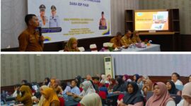 Foto Saat Kabid PAUD dan PNF Syamsul Bahri Lanta.S.STP sampaikan Pesan Kadisdikbud Banggai Dihadapan para peserta 