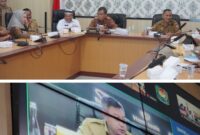 Foto Sekda Banggai Moh.Ramli Tongko Ikuti Rakor Bersama Kemendagri melalui Virtual dan kepala Statistik Banggai Moh.Said