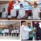 Foto Wabup Banngai Drs H.Furqnuddin di dampingi Kaban BKD Safrudin Hinelo.S.STP.M.Si semakin tanda dimulainya Bimtek pada salah seorang peserta 